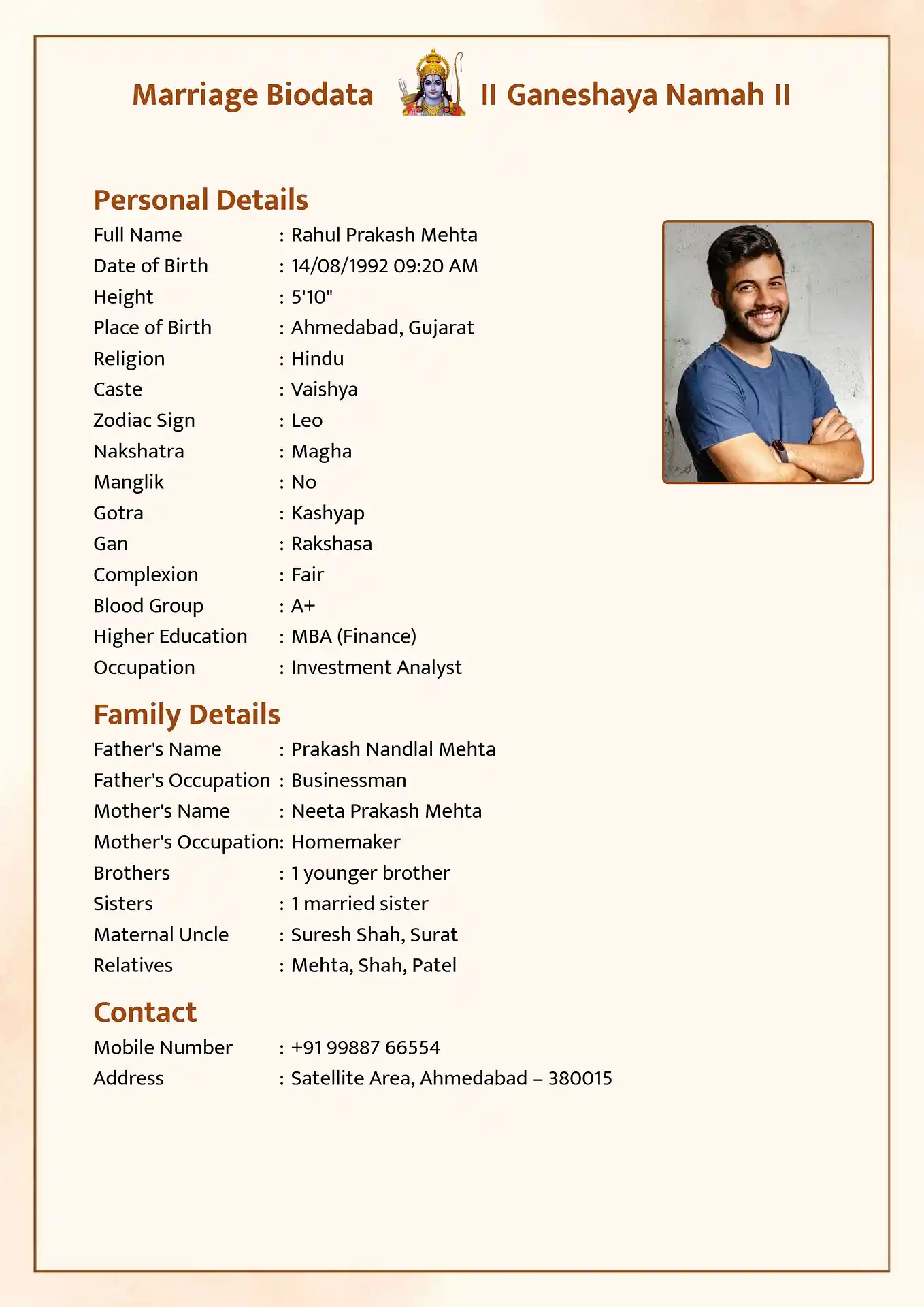 Editable marriage biodata word format opened in Microsoft Word format 1